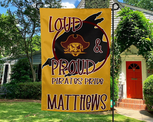 Customized Southeast Pirates Pride Garden Flag