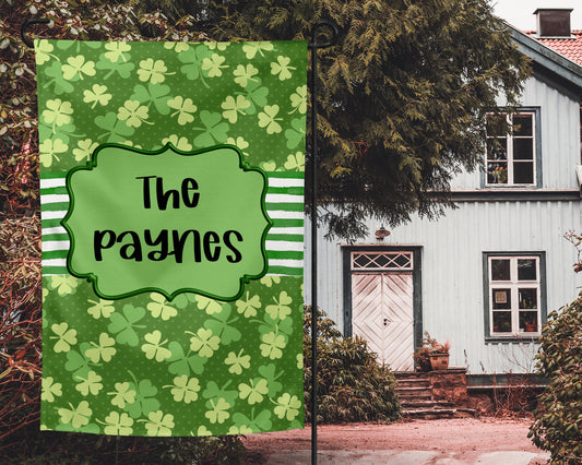 12x18 Inch Personalized St. Patrick's Day Garden Flag