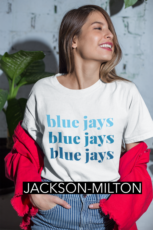 Jackson-Milton Blue Jays Ombre Unisex Tee - Adult and Youth Sizes!